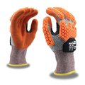 Cordova MACHINIST Impact Level 3 and Cut Level A4 Orange Nitrile Coated Gloves L 3734TPRL